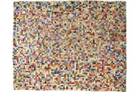 Lot 1288 - A hand-stitched open patchwork quilt