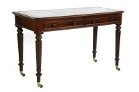 Lot 371 - A Victorian mahogany two drawer desk/table