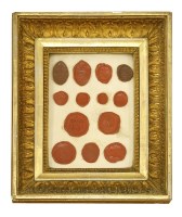 Lot 276 - A collection of Continental Grand Tour style wax seal cameos