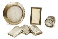 Lot 119 - A circular silver easel back photograph frame