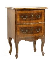 Lot 511 - A Louis XV design walnut petit commode