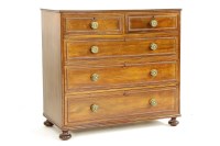 Lot 519 - A William IV mahogany chest of two short above three long drawers