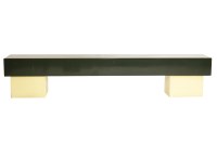 Lot 524 - A green lacquer and cream bench
