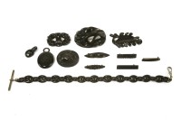 Lot 123 - A collection of jet jewellery