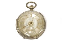 Lot 96 - A large sterling silver open faced