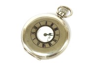 Lot 106 - A sterling silver half hunter pocket watch