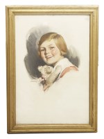 Lot 205 - David Jagger (1891-1958)
A GIRL WITH A TEDDY BEAR