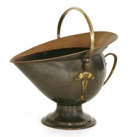 Lot 86 - A Benham & Froud copper and brass coal scuttle