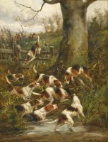 Lot 393 - Arthur Alfred Davis (1824-1905)
GONE TO GROUND;
OVER THE FENCE
A pair