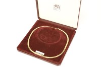 Lot 117 - An Italian 9ct gold herringbone necklace