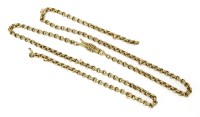 Lot 47 - An Edwardian gold two row belcher chain