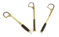 Lot 415 - Fishing: three telescopic two draw salmon gaffs