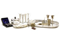 Lot 194 - A silver-plated tray