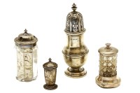 Lot 214 - A Georgian style silver sugar caster