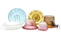 Lot 350 - Three glass shades