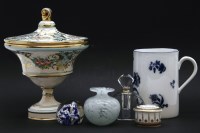 Lot 361 - A Bristol blue and white 1977 decanter and stopper