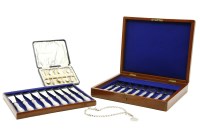 Lot 197 - A cased set of hallmarked silver teaspoons