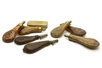 Lot 201 - Seven various powder flasks