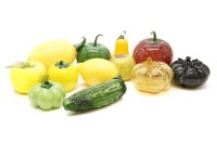 Lot 441 - A collection of Venetian glass fruits
