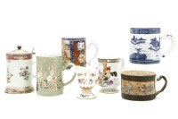 Lot 436 - Five 18th century and later Chinese mugs