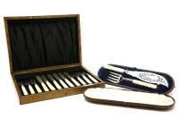 Lot 143 - Cased set of six piece setting fish set
