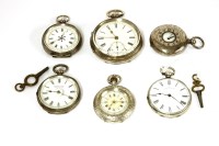 Lot 52 - A silver open faced pocket watch
