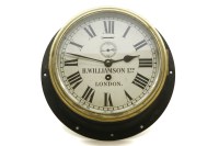 Lot 289 - A H Williamson Ltd brass cased ships clock