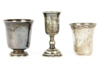 Lot 127 - A Russian silver beaker