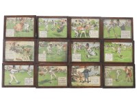 Lot 320 - Charles Crombie 
'RULES OF CRICKET' 
Twelve coloured prints