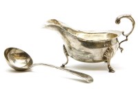 Lot 145 - An Edwardian silver sauce boat