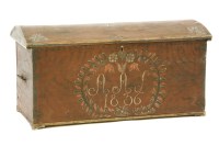 Lot 434 - A Scandinavian painted dome top trunk