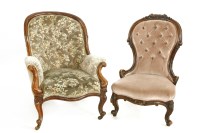 Lot 490 - A Victorian mahogany library armchair