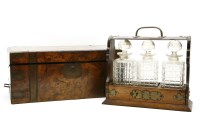 Lot 283 - A Victorian brassbound walnut writing slope