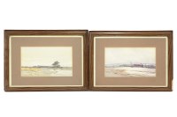Lot 336 - Albert Strange (1855-1917)
COASTAL LANDSCAPE; WATER WITH TREES
Signed l.l.