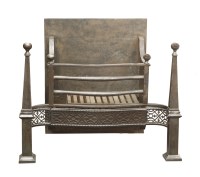 Lot 532 - A large George III steel fire grate