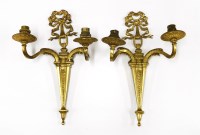 Lot 547 - A pair of gilt bronze twin-branch wall lights