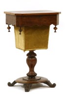 Lot 390 - A Victorian rosewood work table