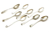 Lot 102 - Four George III Scottish silver Celtic spoons