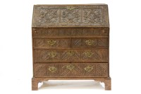 Lot 530 - A Scottish carved oak bureau