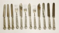 Lot 96 - A part set of Victorian silver cutlery