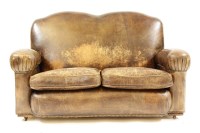 Lot 448 - An early 20th century club settee