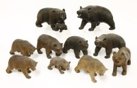 Lot 197 - Ten Black Forest bears