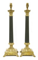 Lot 618 - A pair of Regency-style table lamps