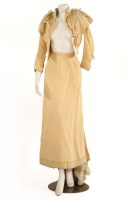Lot 1303 - A late Victorian peach grosgrain bodice