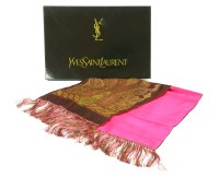 Lot 1440 - An Yves Saint Laurent silk paisley evening shawl