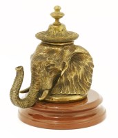 Lot 187 - A gilt bronze inkwell