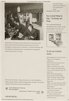 Lot 211 - The Beatles at the Wimbledon Palais