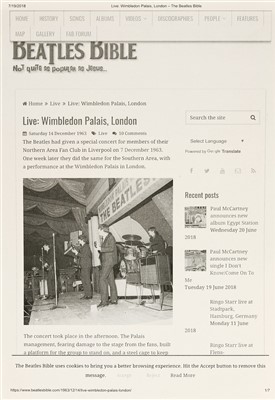Lot 211 - The Beatles at the Wimbledon Palais