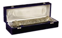 Lot 301 - A Middle Eastern white metal pierced case