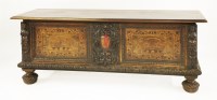 Lot 535A - An Italian inlaid walnut cassone